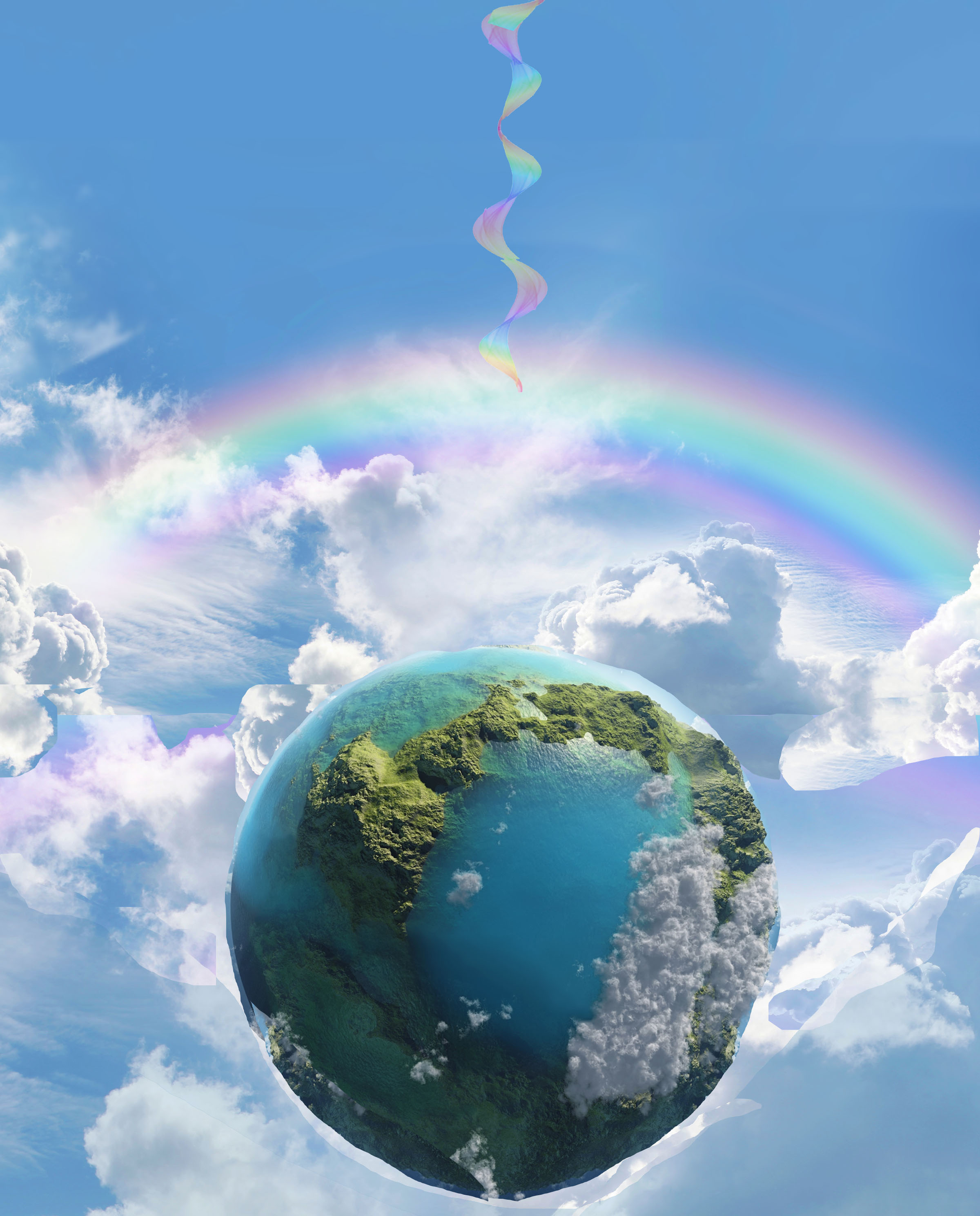 Light Wave making Rainbow entering Earth Atmosphere - Aura Healing By Phone