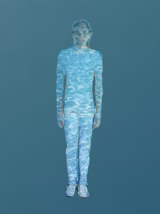 Person made up of mostly water