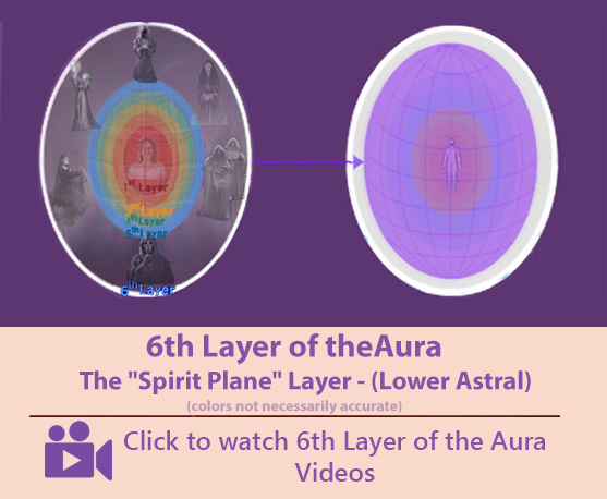 6th Layer of the Aura image - The Spirit Plane Layer - Lower Astral - videos 

Photoshop Image created by Ziji Kaufman  website: https://aurahealingbyphone.com/
Image adapted from a 3-D Aura-Chakra Model (Blender 3D Software)
3D Model conceived by Ziji Kaufman
3D Model Co-developed by Ziji Kaufman & 
Nigerian Graphic Artist Korede Akinleye Email: koredeakinleye123 @ gmail . com / kaywebservice @ gmail . com
