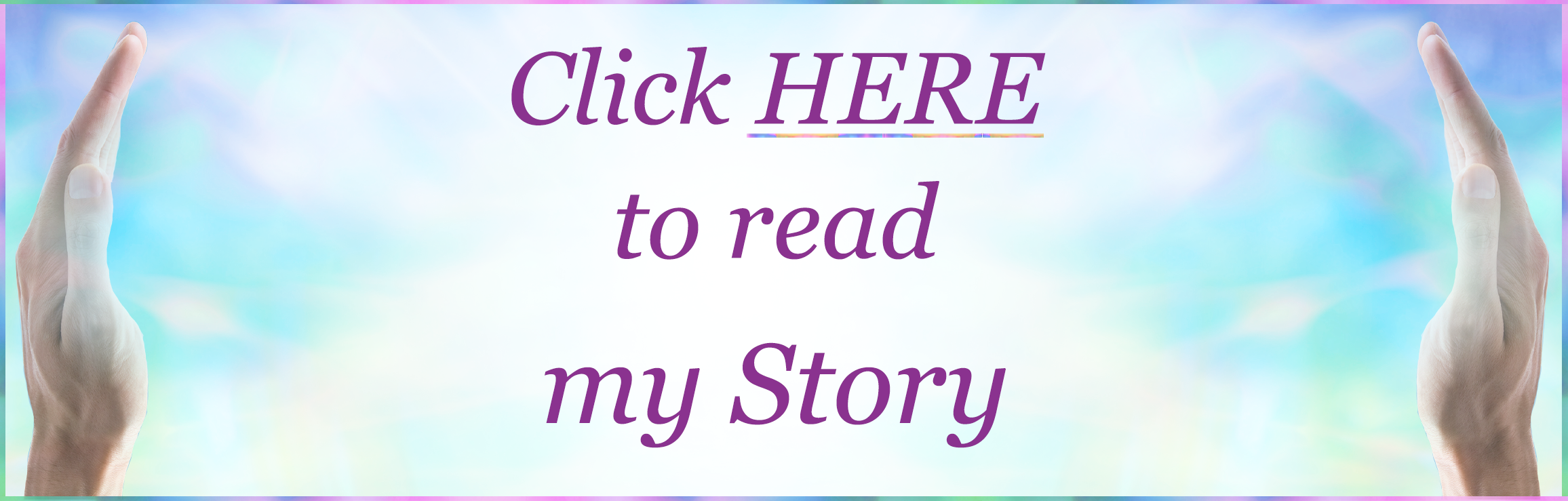 Healing rainbow hands Button - My Story