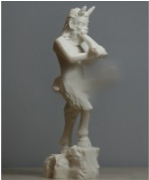 Greek God Pan with erect penis- blurred