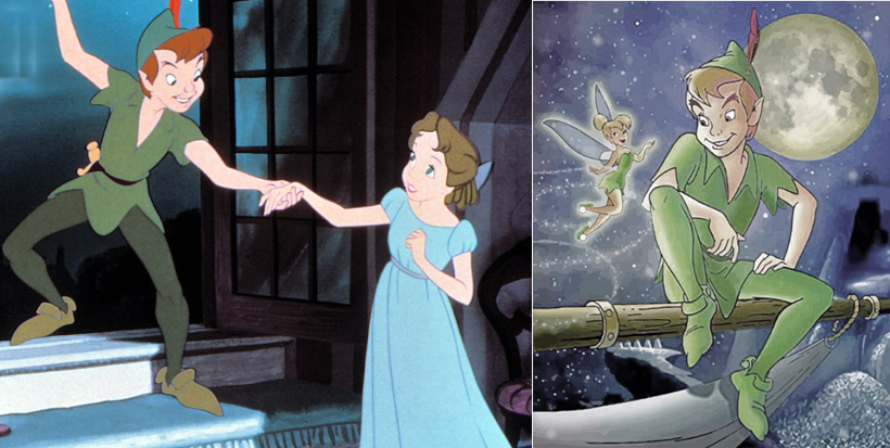 Peter Pan and Wendy and Tinkerbell